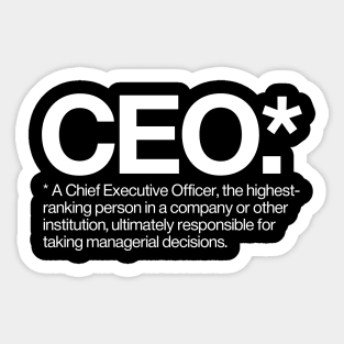 CEO Definition Sticker